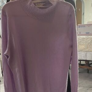 Pendleton 100 percent CASHMERE Women's Soft Purple Turtleneck Sweater xL